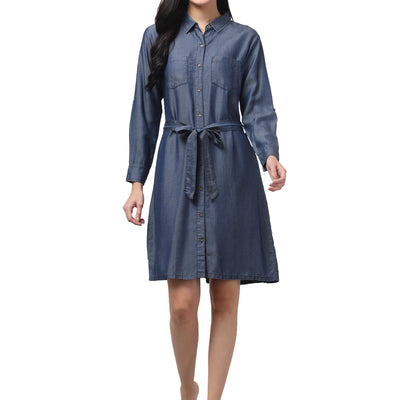 ELEGANT FINE TENCEL DENIM DRESS 067