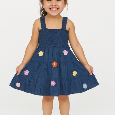 Gaging Frock With Crotchet Flowers