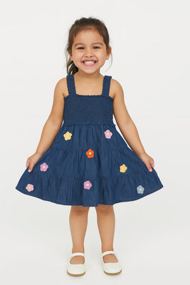 Gaging Frock With Crotchet Flowers