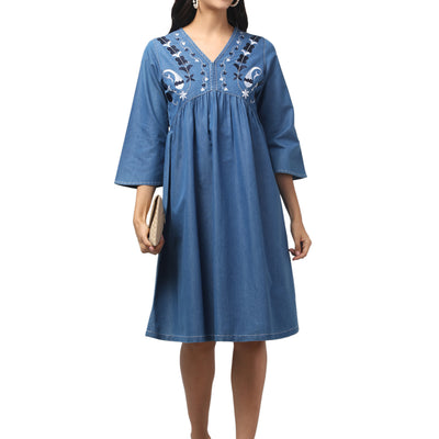 MID BLUE TUNIC AWN-111 A