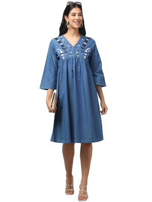 MID BLUE TUNIC AWN-111 A