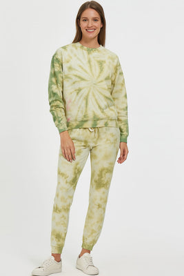 Tie Die Green Knitted Co-ords